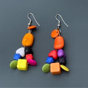 Colorful Geometric Dangle Earrings